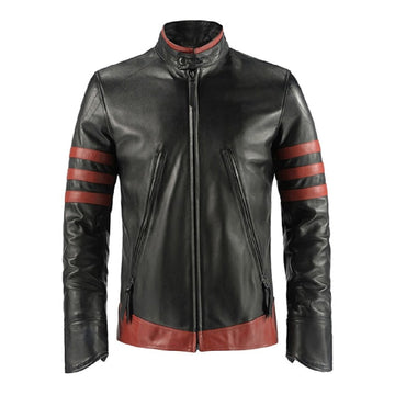 Men's X-Men Origins Leather Jacket-Men's Biker Jackets-Premium Leather Store