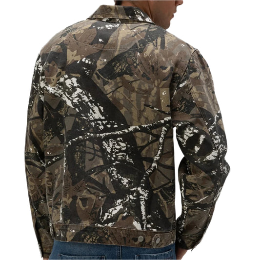Mens Canvas Workwear Camo Jacket-Camouflage Jacket-Premium Leather Store