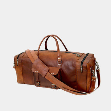 Weekender Luggage Leather Duffle Bag-Leather Duffle bags-Premium Leather Store