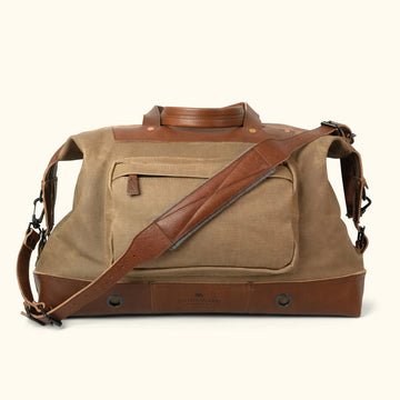 Dakota Waxed Canvas Oversized Duffle Bag-Leather Duffle bags-Premium Leather Store