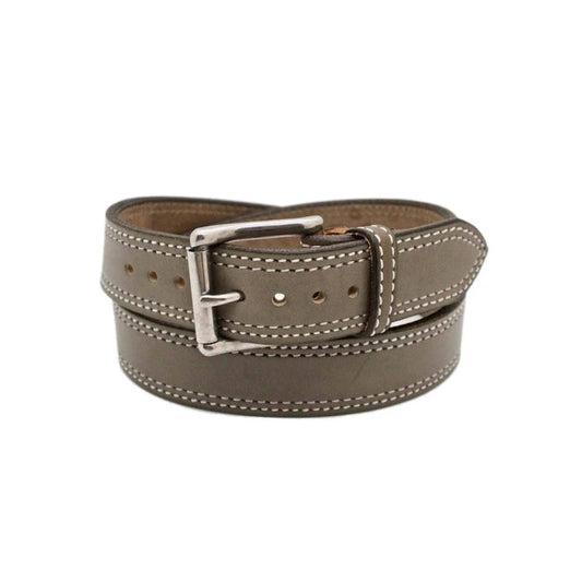Men's Silver Cloud Leather Belt-Men Leather Belts-Premium Leather Store