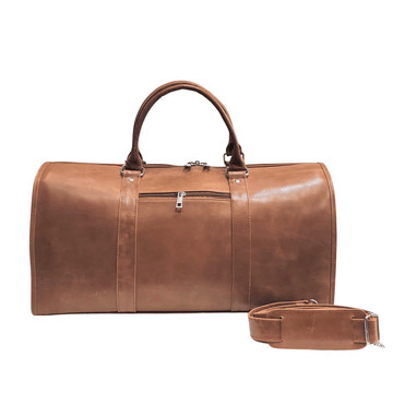 Compartment Weekender Duffle Bag-Leather Duffle bags-Premium Leather Store