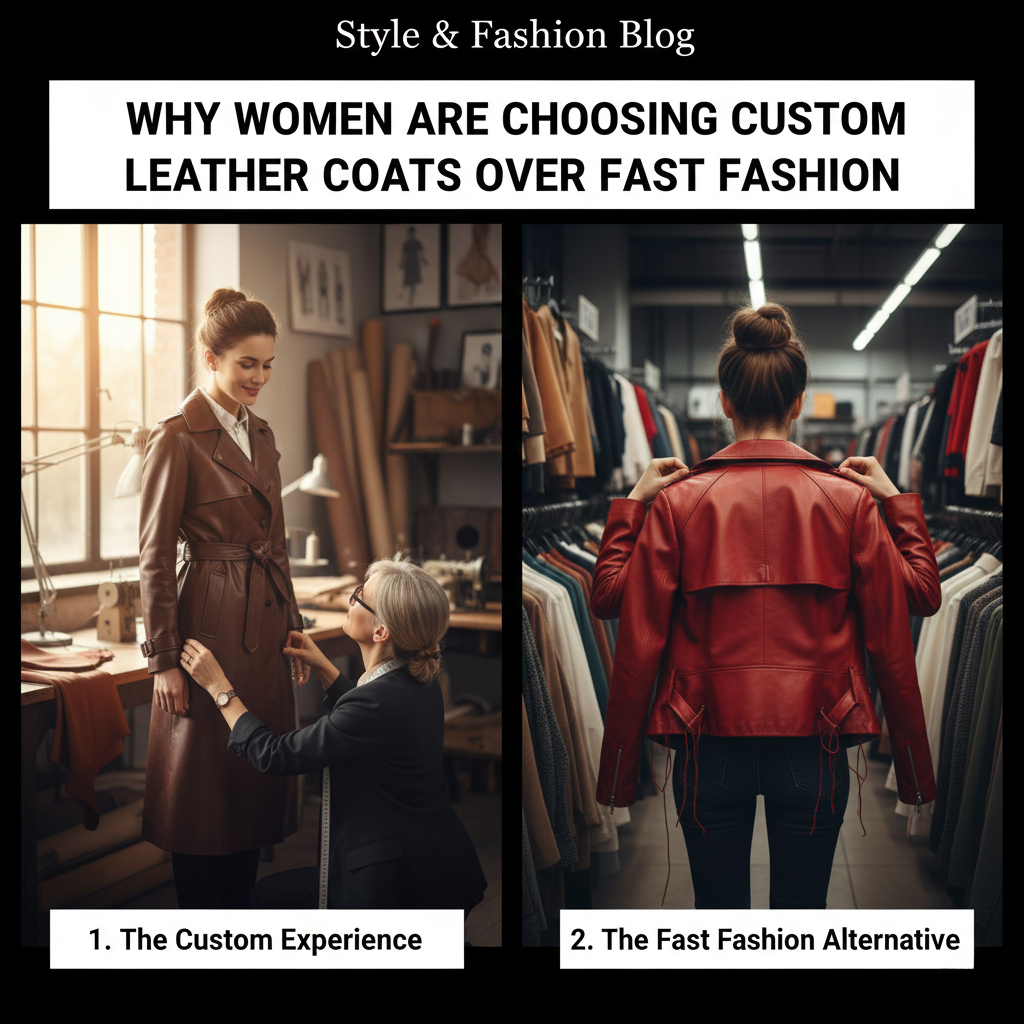 Why Women Are Choosing Custom Leather Coats vs. Fast Fashion