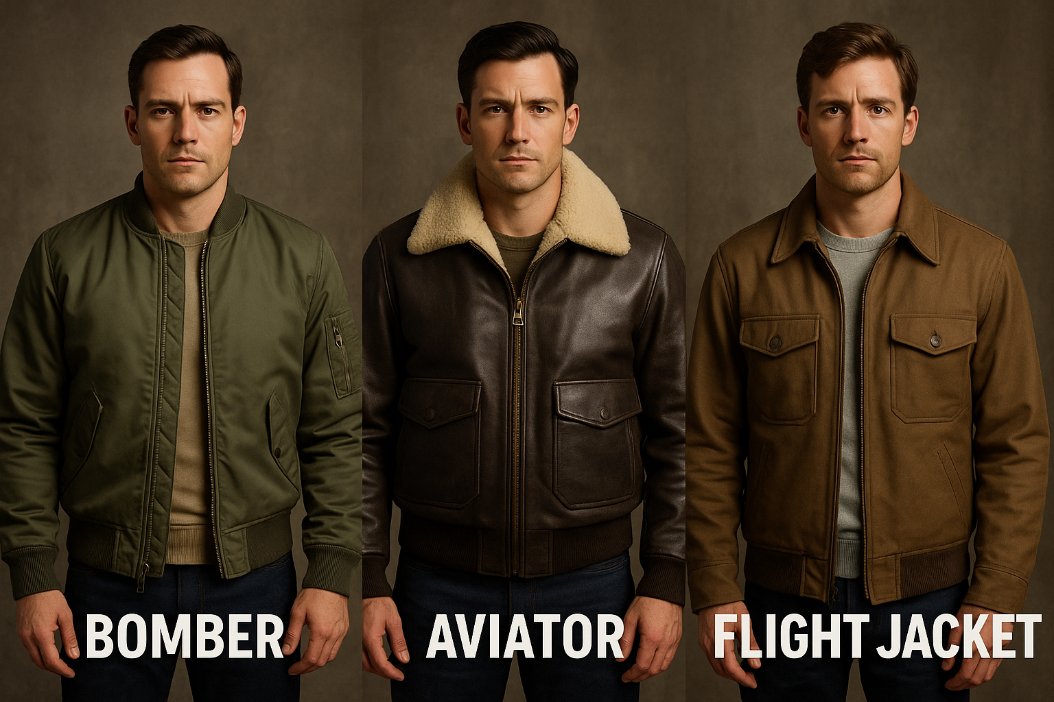 what are the different types of bomber jackets