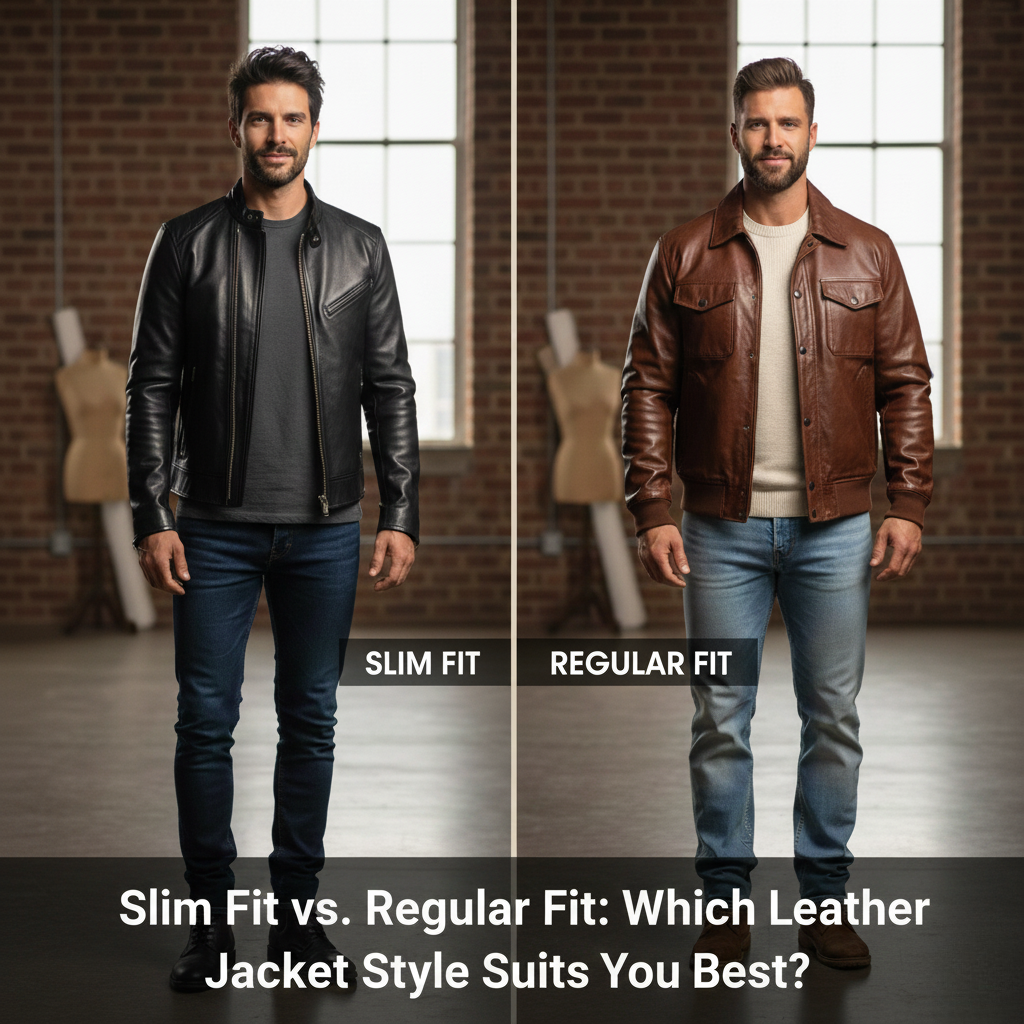 Slim Fit vs. Regular Fit: Which Leather Jacket Style Suits You Best?