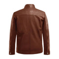 Men's Veil Tan Biker Leather Jacket-Men's Biker Jackets-Premium Leather Store
