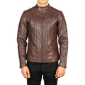 Men's Silhouette Biker Leather Jacket-Men's Biker Jackets-Premium Leather Store