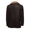 Brown Alexs Faux Shearling Real Leather Coat-Women Leather Coat-Premium Leather Store