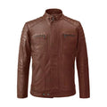 Men's Rebellion Tan Biker Leather Jacket-Men's Biker Jackets-Premium Leather Store