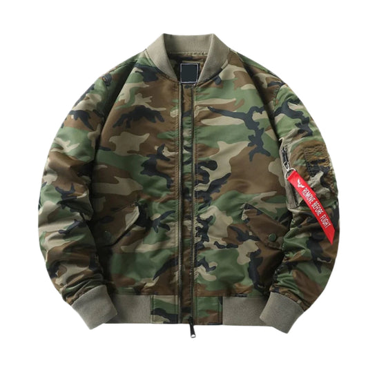 Men's Military M81 Woodland Camo Flight Jacket-Camouflage Jacket-Premium Leather Store