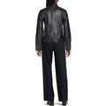 Women's Dondup Biker Leather Jacket-Women Biker Jacket-Premium Leather Store