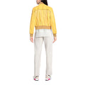 Women's Yellow Peuterey Bomber Leather Jacket-Women Bomber Jacket-Premium Leather Store