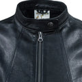 Women's Black Prison Moto Leather Jacket-Women Bomber Jacket-Premium Leather Store