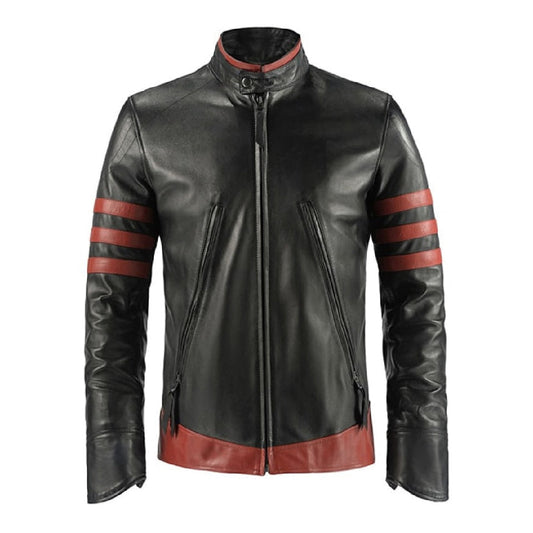 Men's X-Men Origins Leather Jacket-Men's Biker Jackets-Premium Leather Store
