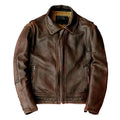Men's Vintage Brown Biker Leather Jacket-Men's Biker Jackets-Premium Leather Store