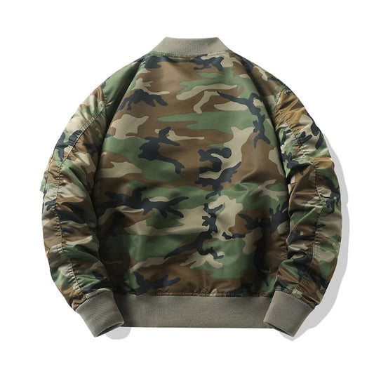 Men's Military M81 Woodland Camo Flight Jacket-Camouflage Jacket-Premium Leather Store