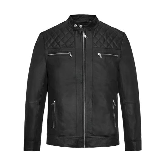 Men's Black Mirage Leather Jacket-Leather Jackets-Premium Leather Store