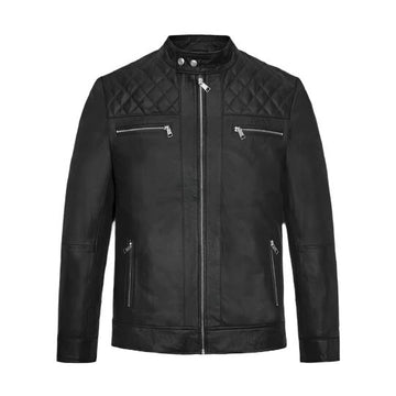 Men's Black Mirage Leather Jacket-Leather Jackets-Premium Leather Store