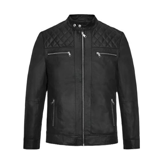 Men's Black Mirage Leather Jacket-Leather Jackets-Premium Leather Store