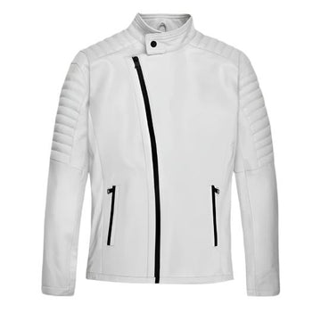 Men's White Titan Leather Jacket-Leather Jackets-Premium Leather Store