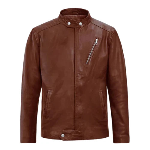 Men's Brown Eclipse Leather Jacket-Leather Jackets-Premium Leather Store
