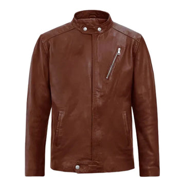 Men's Brown Eclipse Leather Jacket-Leather Jackets-Premium Leather Store