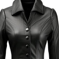 Women's Black Falk Long Genuine Leather Trench Coat-Women Leather Coat-Premium Leather Store