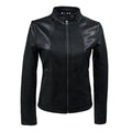 Women's Black Prison Moto Leather Jacket-Women Bomber Jacket-Premium Leather Store