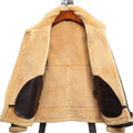 Men's B-3 Faux Shearling Thermal Leather Jacket-Men Shearling Jacket-Premium Leather Store