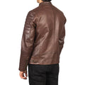 Men's Silhouette Biker Leather Jacket-Men's Biker Jackets-Premium Leather Store