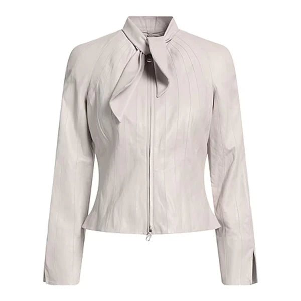 Women's Emporio Armani Biker Leather Jacket-Women Biker Jacket-Premium Leather Store