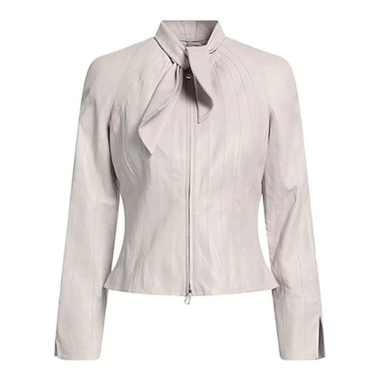 Women's Emporio Armani Biker Leather Jacket-Women Biker Jacket-Premium Leather Store