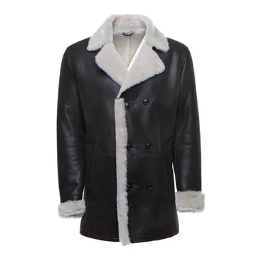 Black Gosling's Blade Stylish Leather Coat-Men Leather Coat-Premium Leather Store