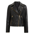 Women's Black Dalby Moto Leather Jacket-Women Biker Jacket-Premium Leather Store