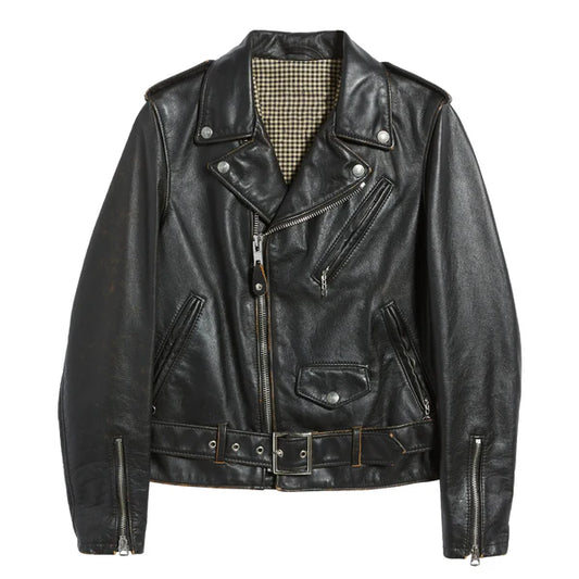 Women's Black Asymmetric Moto Leather Jacket-Women Biker Jacket-Premium Leather Store