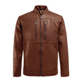 Men's Veil Tan Biker Leather Jacket-Men's Biker Jackets-Premium Leather Store