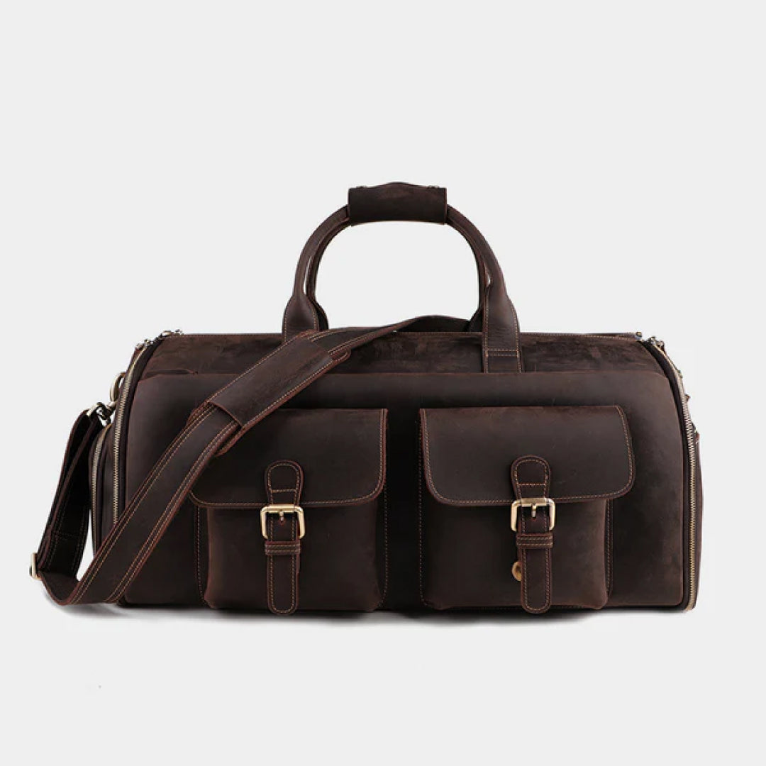The Smart Leather Duffle Bag-Leather Duffle bags-Premium Leather Store