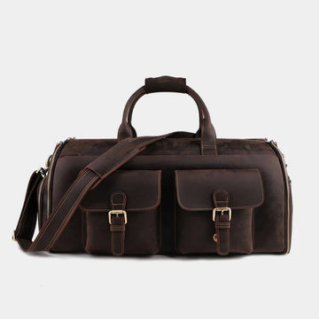 The Smart Leather Duffle Bag-Leather Duffle bags-Premium Leather Store