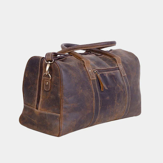 The Coarse Leather Duffle Bag-Leather Duffle bags-Premium Leather Store