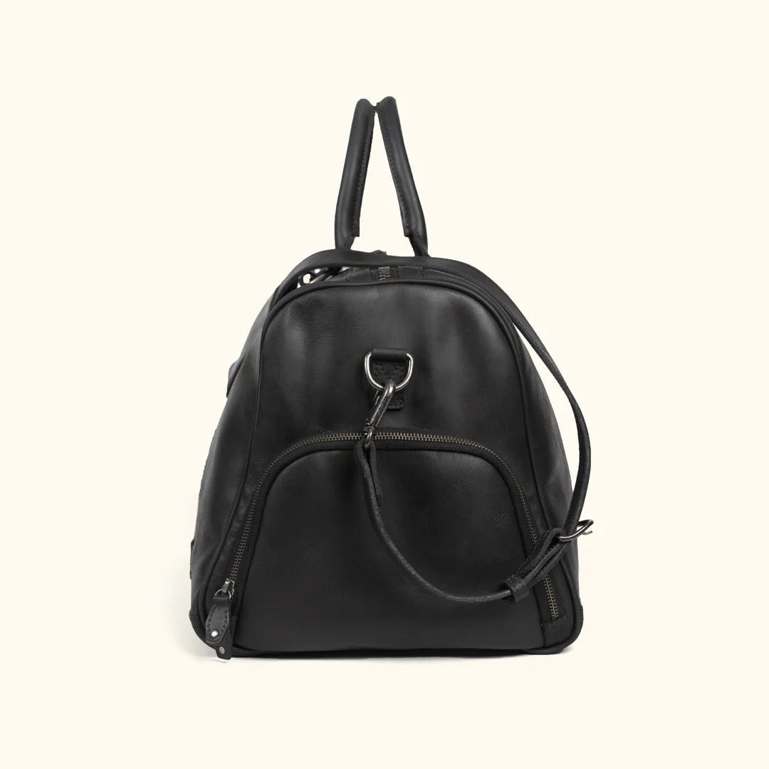 The Black Jefferson Leather Duffle Bag-Leather Duffle bags-Premium Leather Store