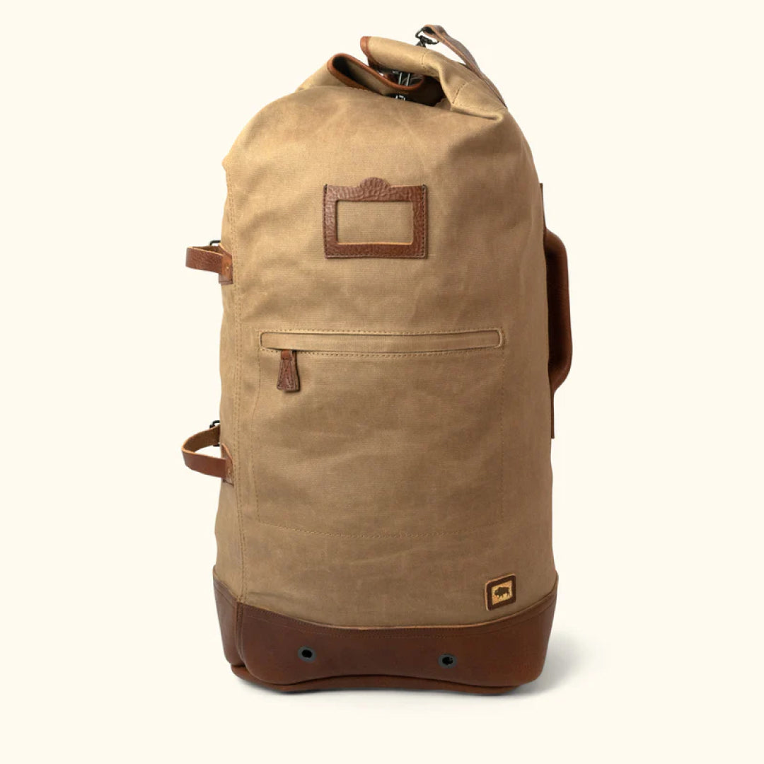 Dakota Waxed Canvas Duffle Bag-Leather Duffle bags-Premium Leather Store