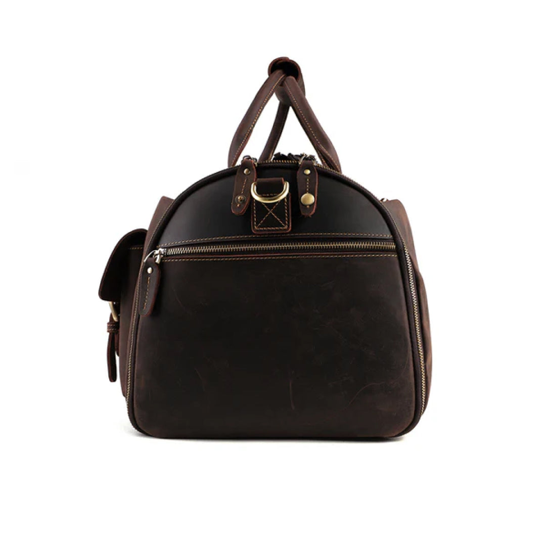 The Smart Leather Duffle Bag-Leather Duffle bags-Premium Leather Store