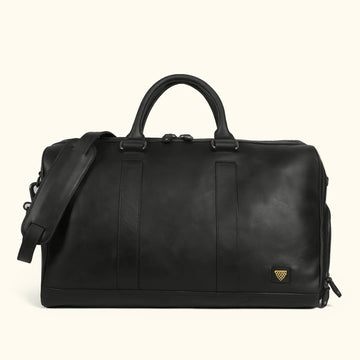 The Black Jefferson Leather Duffle Bag-Leather Duffle bags-Premium Leather Store