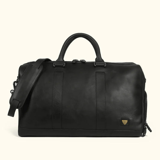 The Black Jefferson Leather Duffle Bag-Leather Duffle bags-Premium Leather Store