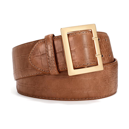 Wide Leather Belt Chic Waist Belt-Women Leather Belts-Premium Leather Store