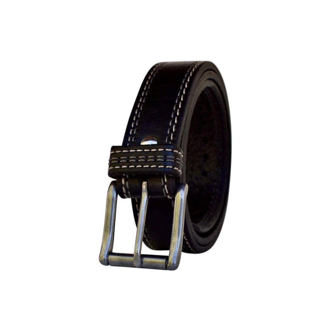 Men's Black Remington Leather Belt-Men Leather Belts-Premium Leather Store