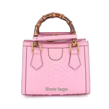Custom Name or Logo Luxury Shoulder Crossbody Bag – Bamboo Handle